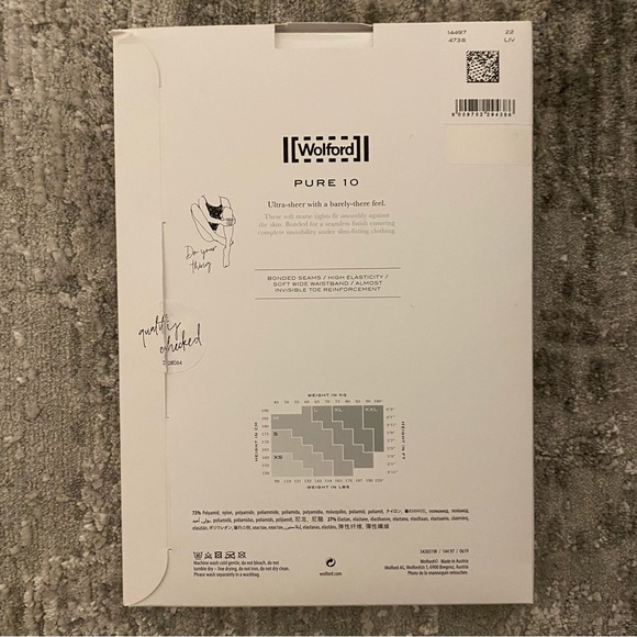 BNWT Wolford Pure 10 Tights - Picture 6 of 7